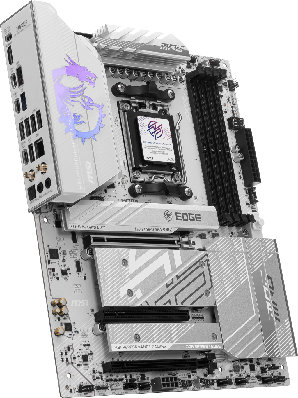 MSI MPG B850 EDGE TI WIFI AM5 DDR5 8400MHZ(OC) HDMI 4x M.2 USB 10Gbs 5G LAN WI-FI 7 ATX