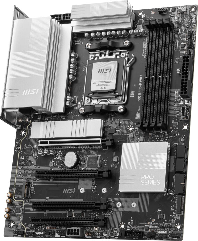 MSI PRO B850-P WIFI AM5 DDR5 8200MHZ(OC) HDMI 3x M.2 USB 10Gbs 5G LAN WI-FI 7 ATX