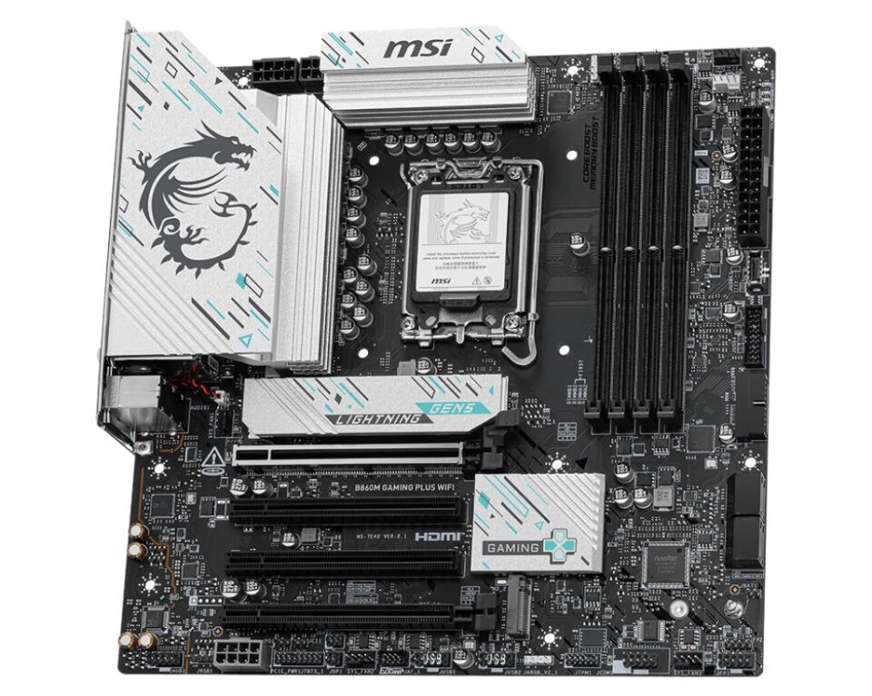 MSI B860M GAMING PLUS WIFI SOKET 1851 DDR5 8600MHZ(OC) 3xM.2 1x TB4 HDMI DISPLAY 5G LAN WIFI 7 mATX