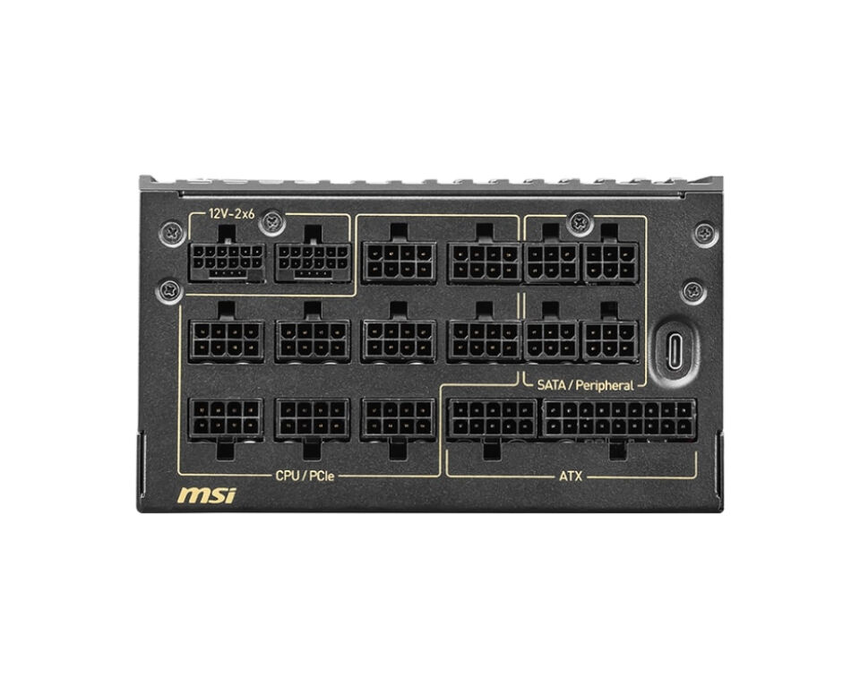 MSI MEG AI1600T PCIE5 1600W80+ TITANIUM FULMODULAR