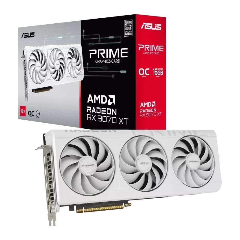 ASUS PRIME RX9070XT WHITE 256Bit 16GB VGA