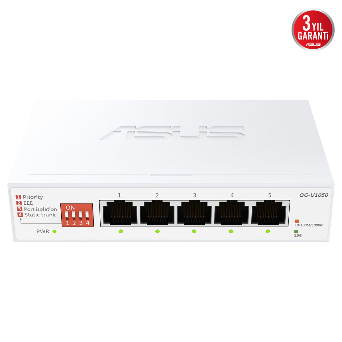 ASUS QG-U1050 5-Port 2.5G Yönetilemeyen Switch