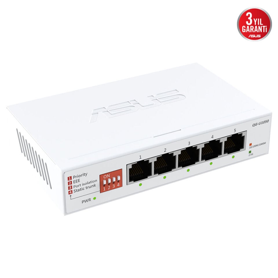 ASUS QG-U1050 5-Port 2.5G Yönetilemeyen Switch