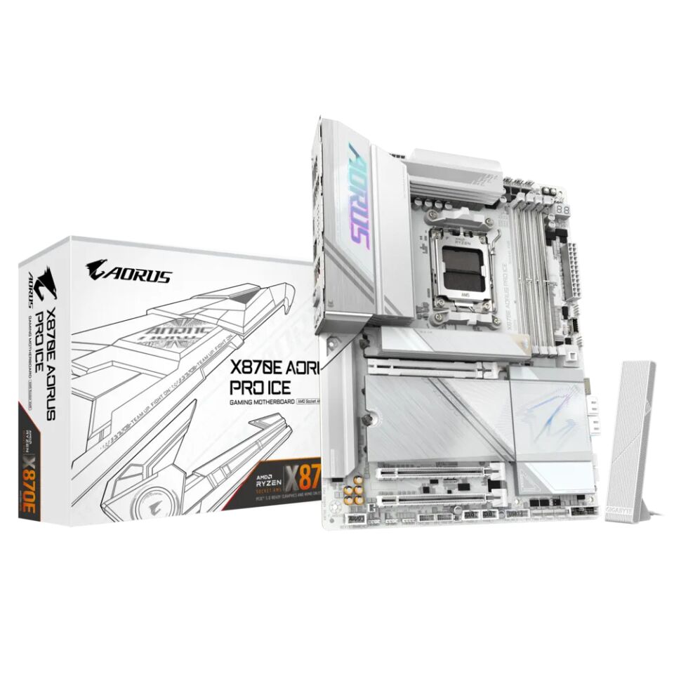 GIGABYTE X870E AORUS PRO ICE DDR5 M.2 HDMI DP ATX AM5