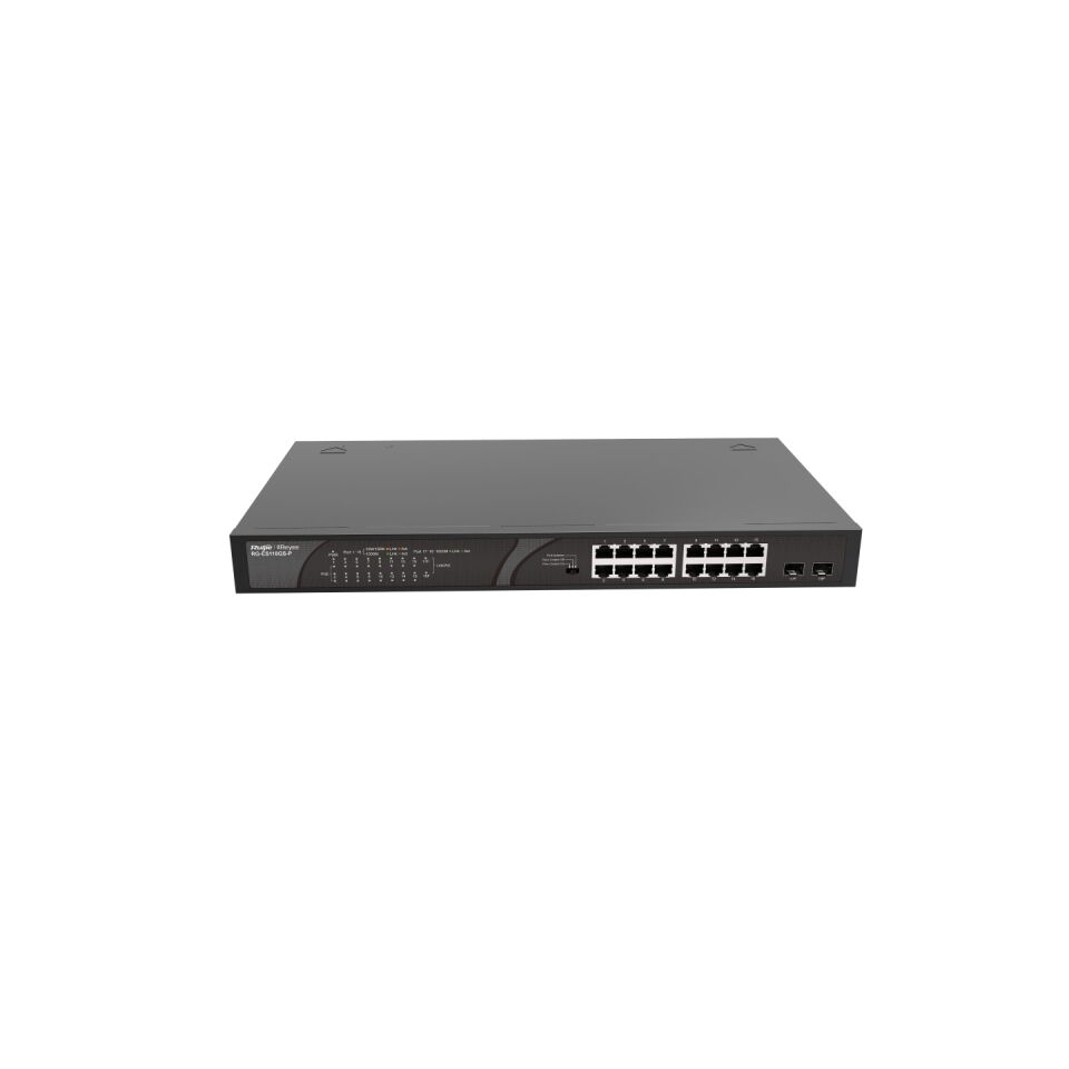 RUİJİE-REYEE RG-ES118GS-P 16XGE 2XGE/SFP F.GİGABİT 247W POE SWİTCH
