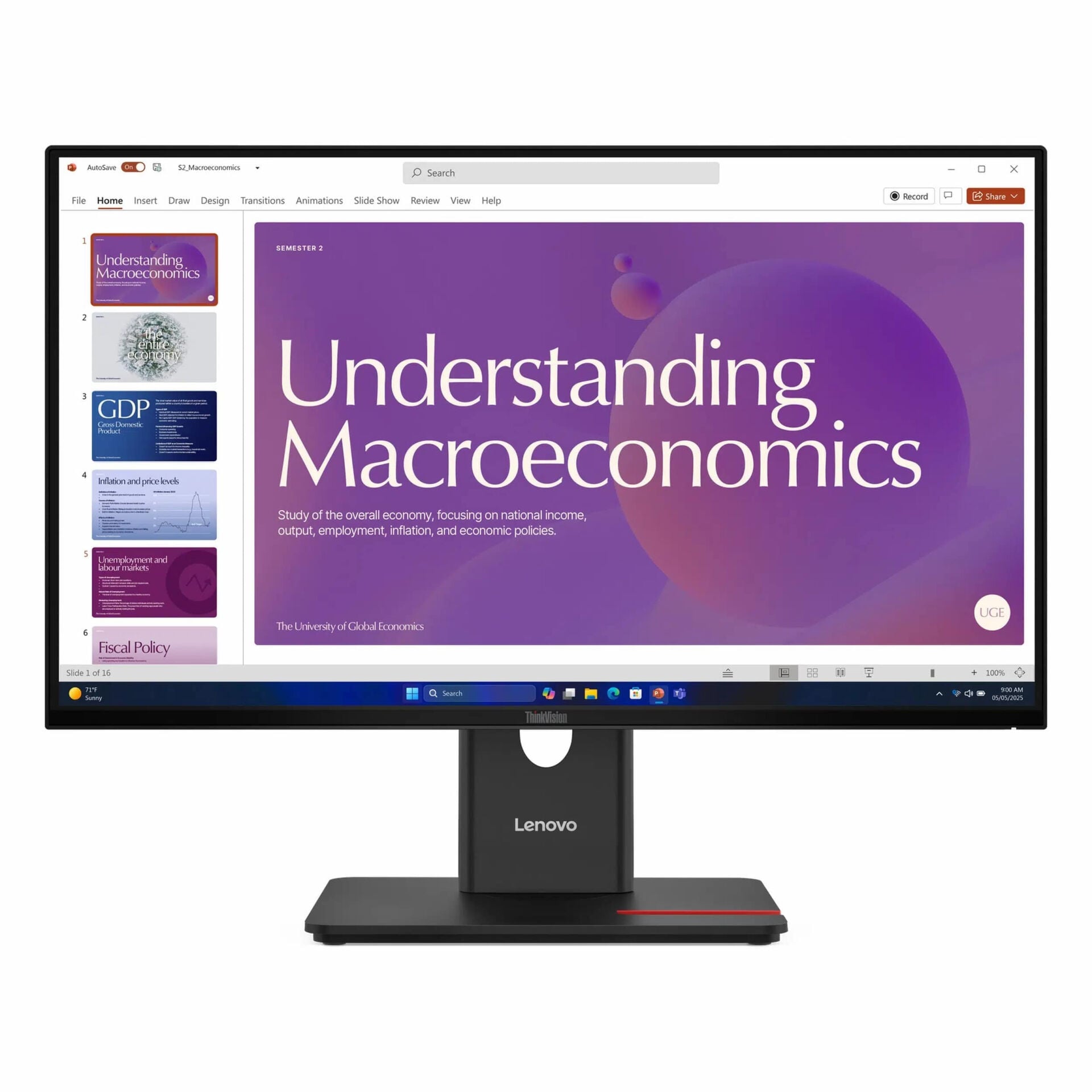 23.8'' LENOVO THINK T24D-40 64B9GAT1TK 4MS 120Hz