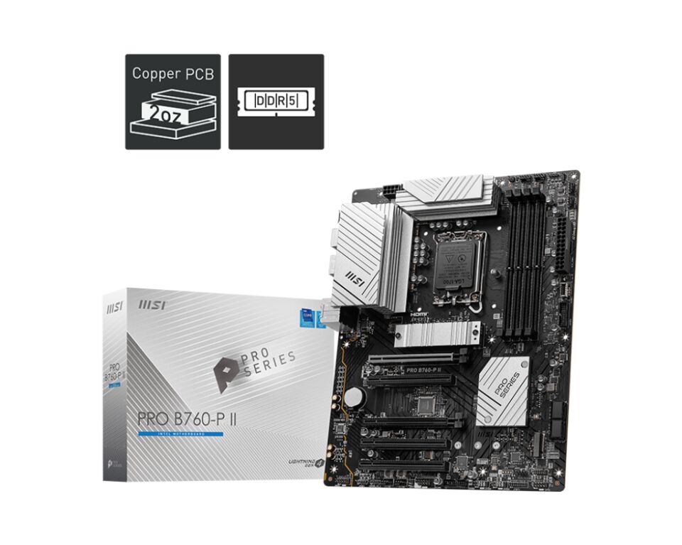 MSI PRO B760-P II DDR5 7000(OC) M.2 USB3.2 HDMI ATX 1700P