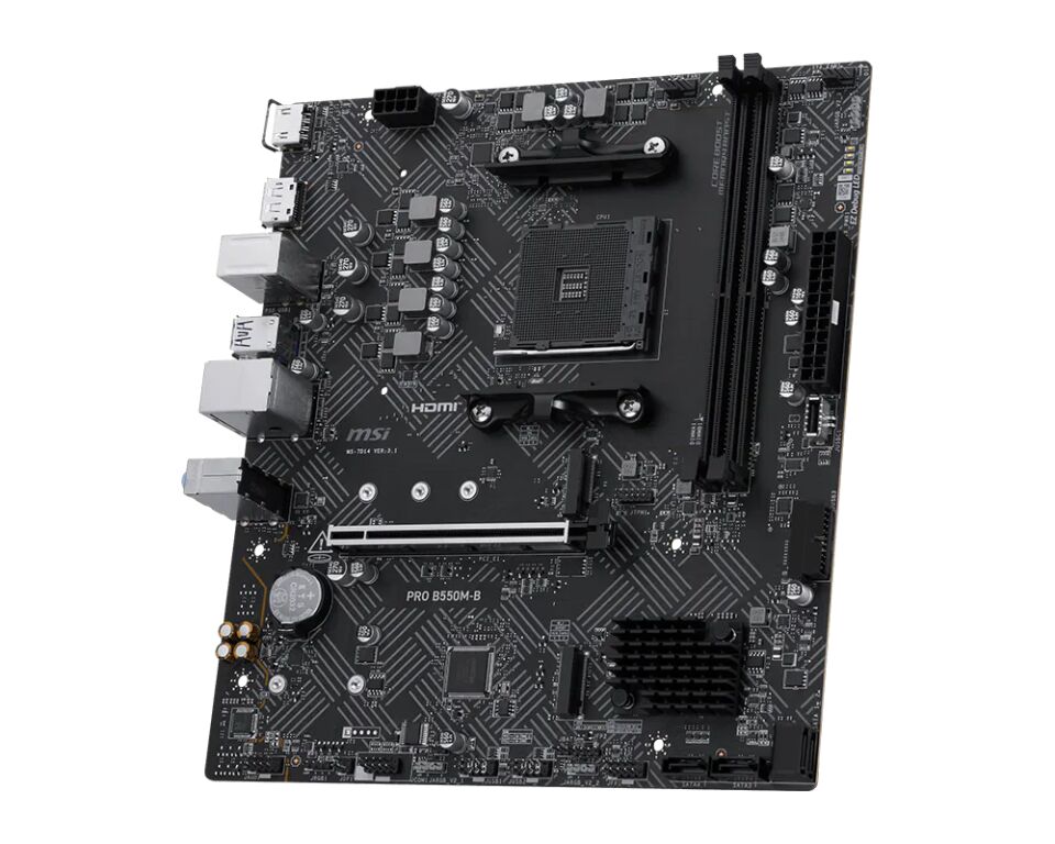 MSI PRO B550M-B AM4 DDR4 4600(OC) HDMI DP 2x M.2 USB 5Gbps mATX