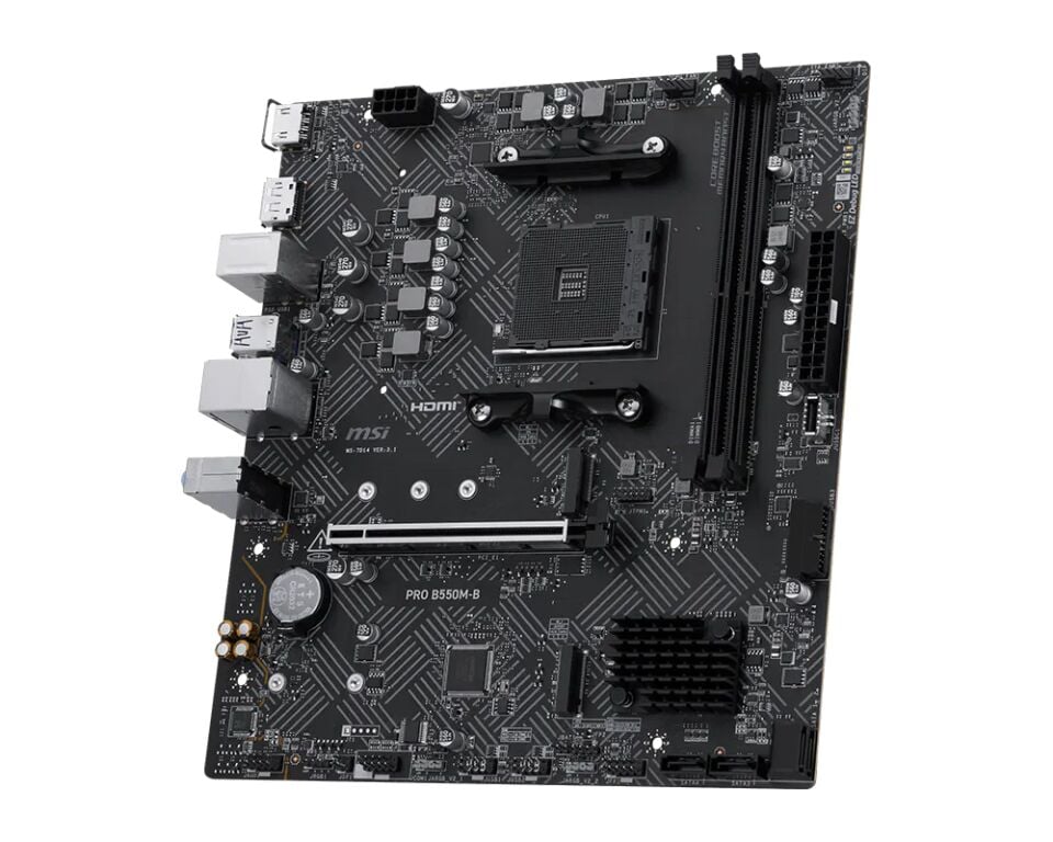 MSI PRO B550M-B AM4 DDR4 4600(OC) HDMI DP 2x M.2 USB 5Gbps mATX