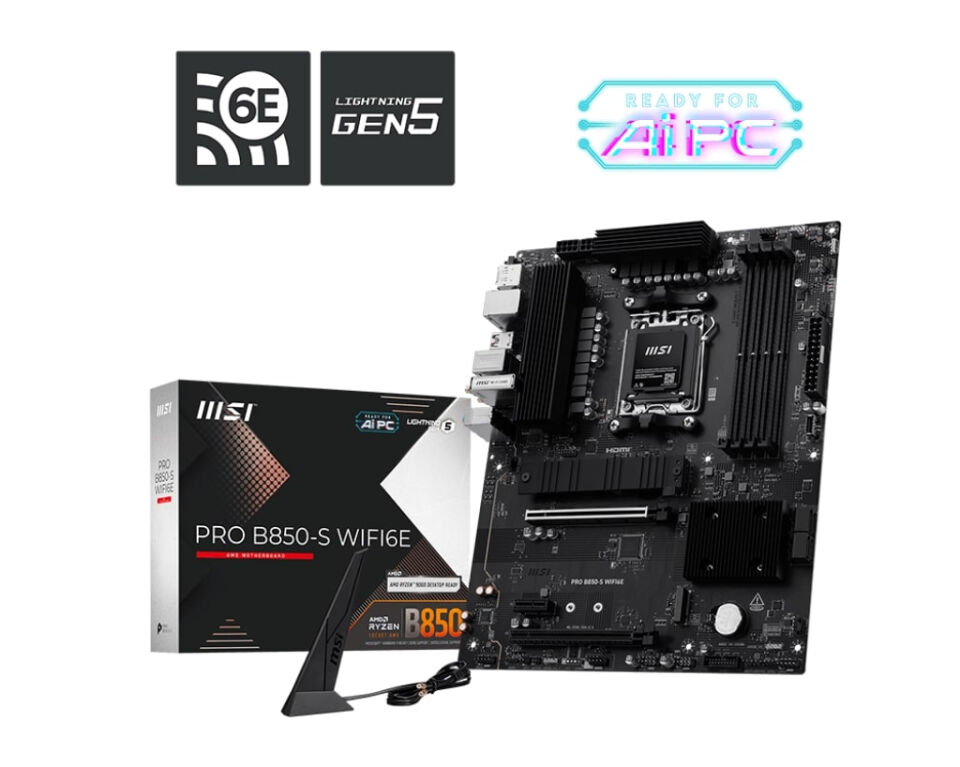 MSI PRO B850-S WIFI6E AMD B850 SOKET AM5 DDR5