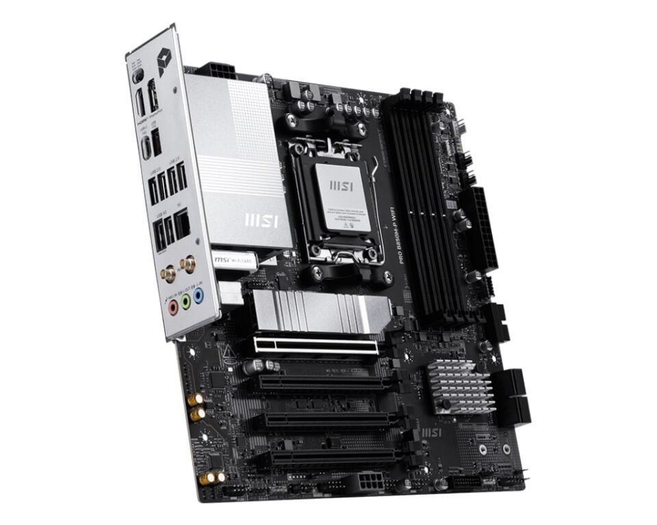 MSI PRO B850M-P WIFI DDR5 AM5 8200MHZ(OC) HDMI DP 3X M.2 USB 10GBS 5G LAN WI-FI 7 MATX