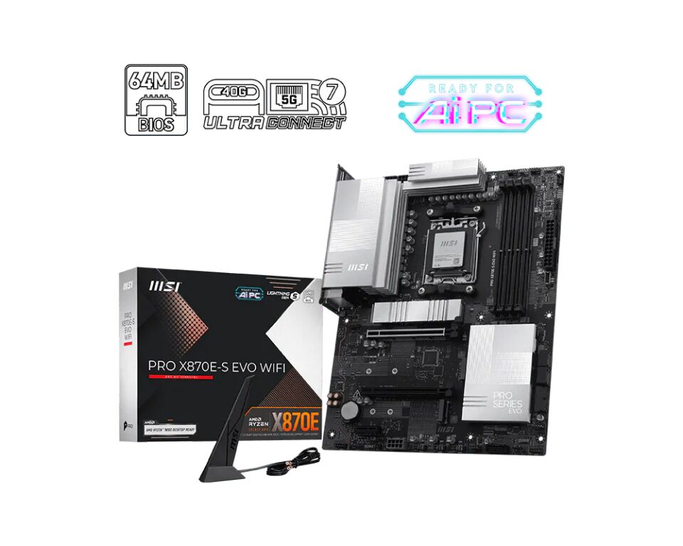MSI PRO X870E-S EVO WIFI DDR5 AM5
