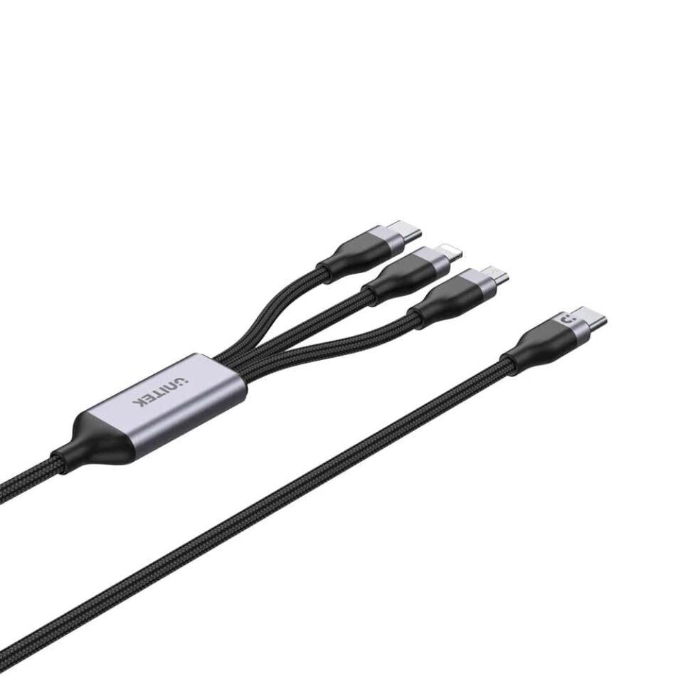UNITEK TYPE-C 3in1 ŞARJ 1.5MT 20W (C14101BK-1.5M)