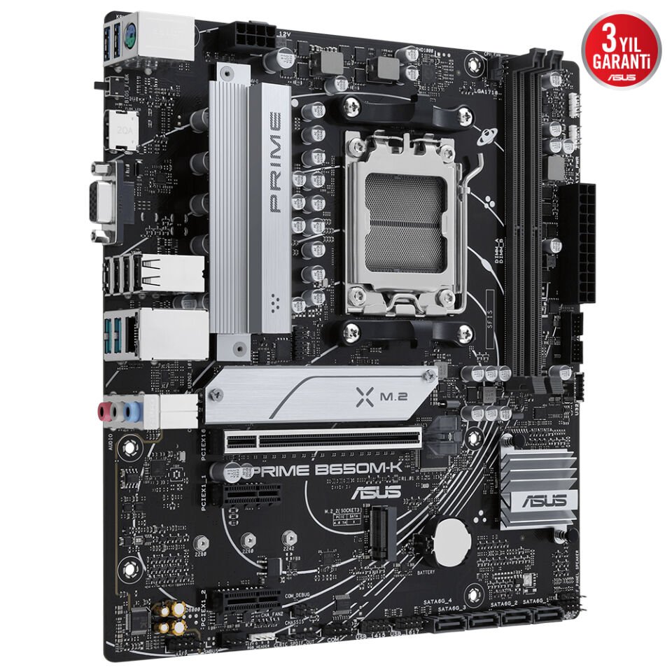 ASUS PRIME B650M-K DDR5 6400+(OC) HDMI VGA M.2 AM5