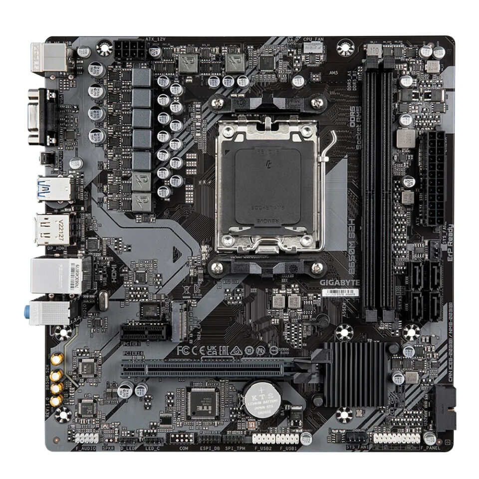 GIGABYTE B650M S2H DDR5 6400(OC) DP HDMI MATX AM5