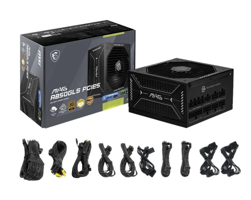 MSI MAG A850GLS PCIE5 850W 80+ GOLD FULL MODÜLER