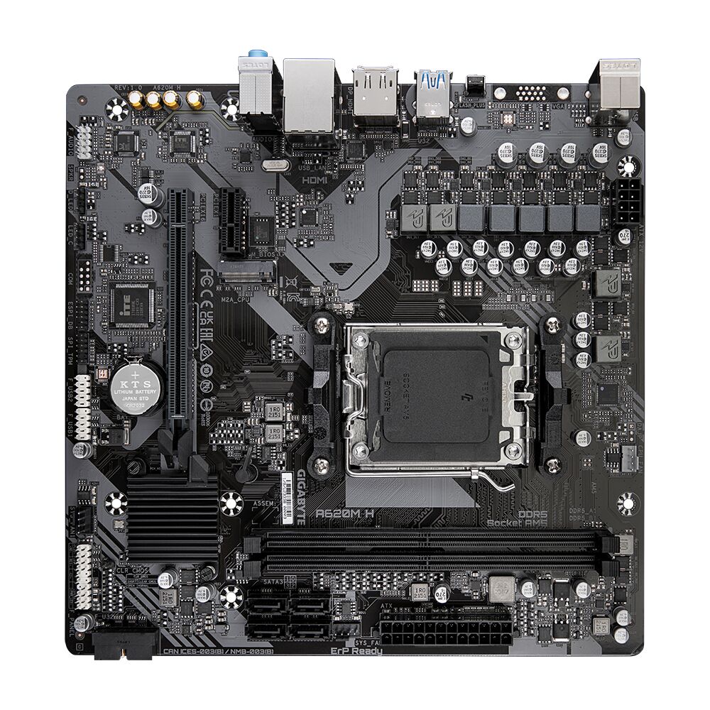 GIGABYTE A620M H DDR5 6400(OC) HDMI DP MATX AM5