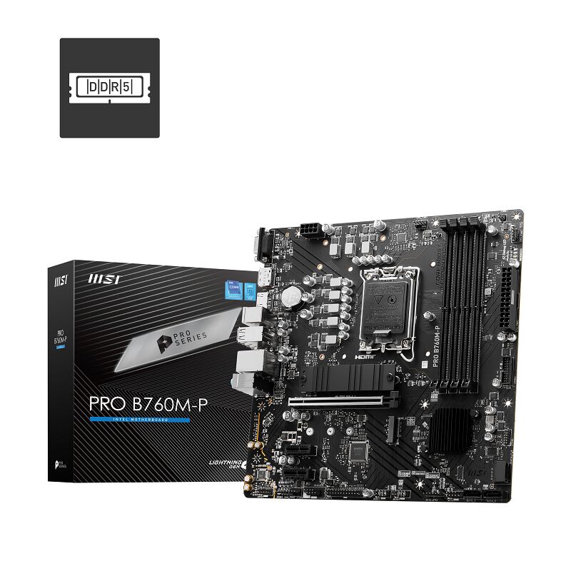 MSI PRO B760M-P DDR5 6800MHz(OC) M.2 HDMI mATX 1700p