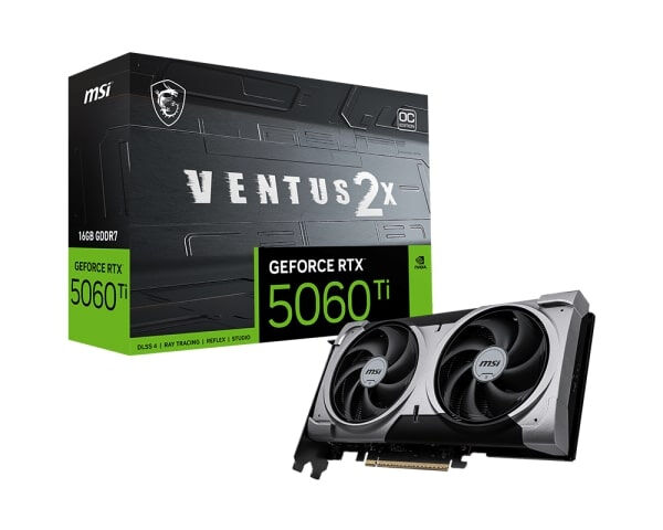 MSI GEFORCE RTX 5060 TI 16G VENTUS 2X OC PLUS