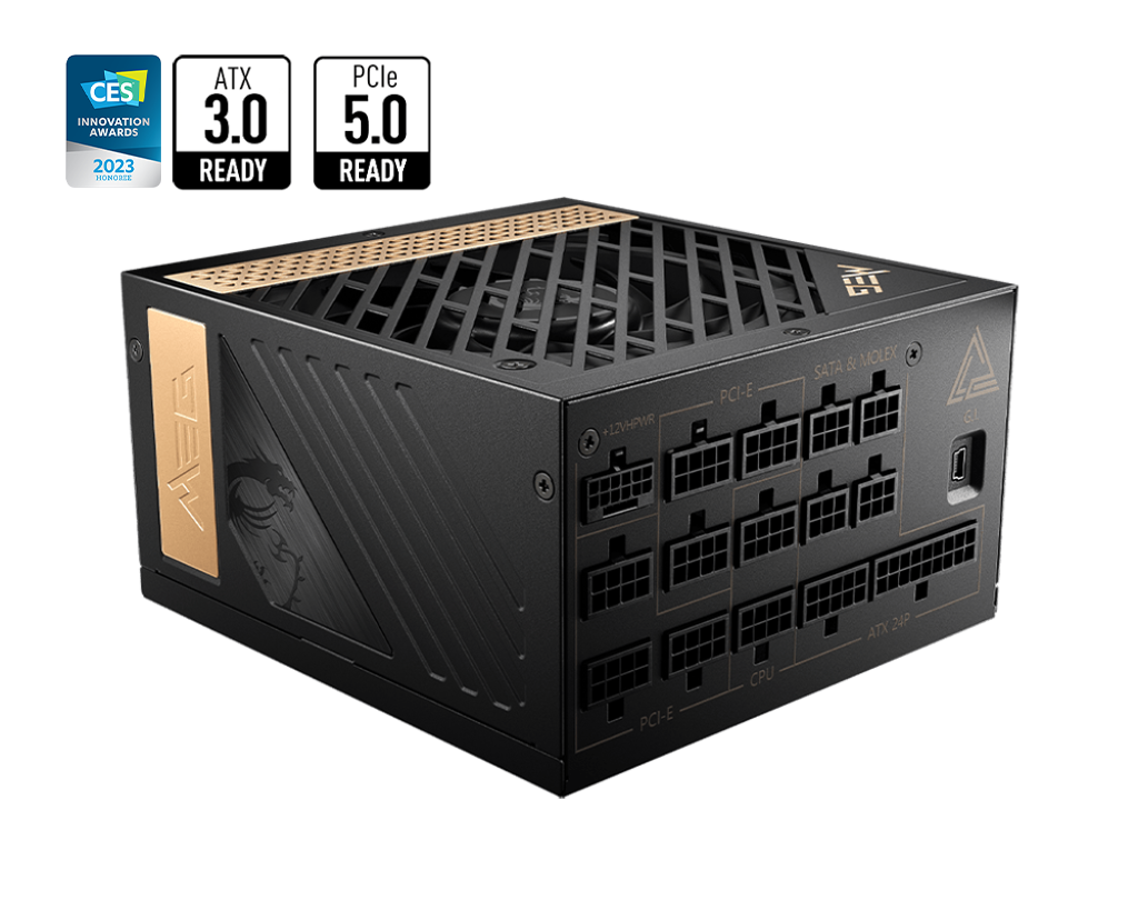 MSI MEG AI1300P PCIE5 1300W 80+ PLATINUM PSU