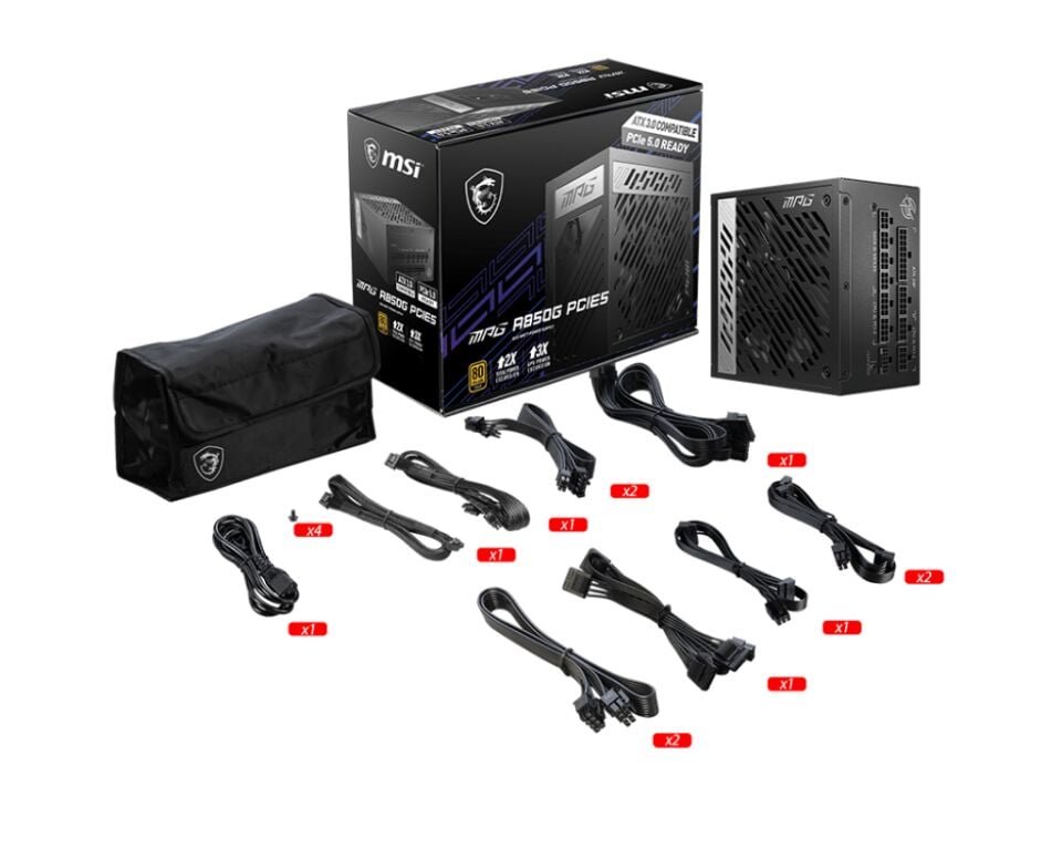 MSI MPG A850G PCIE5 850W 80+ GOLD POWER SUPPLY