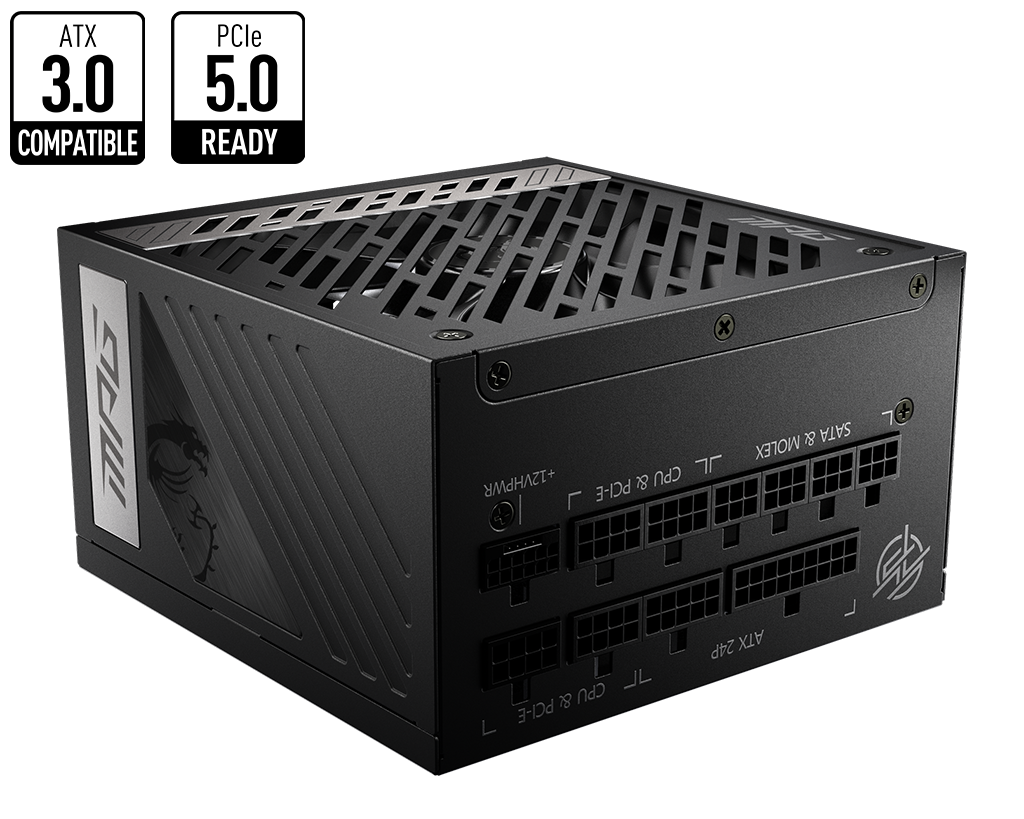 MSI MPG A850G PCIE5 850W 80+ GOLD POWER SUPPLY