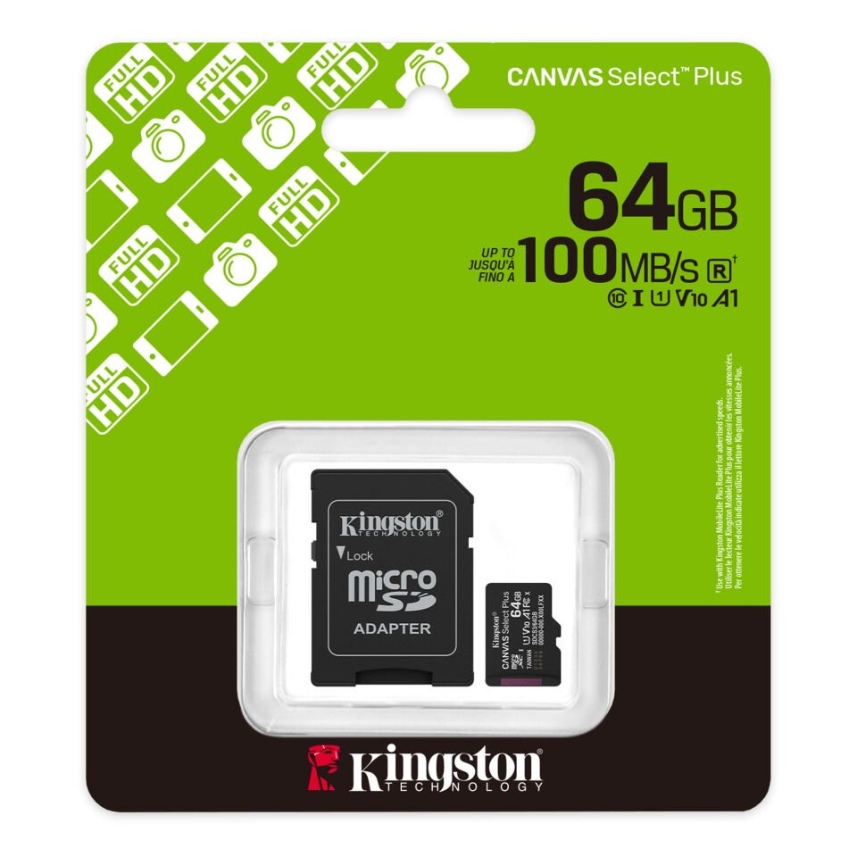 64GB KINGSTON MICROSD CANVAS SELECT PLUS A1 SDCS3/64GB
