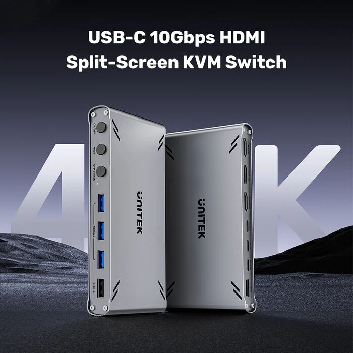UNITEK USB-C 10GBPS HDMI KVM SWITCH (D1118AGY01-EU)