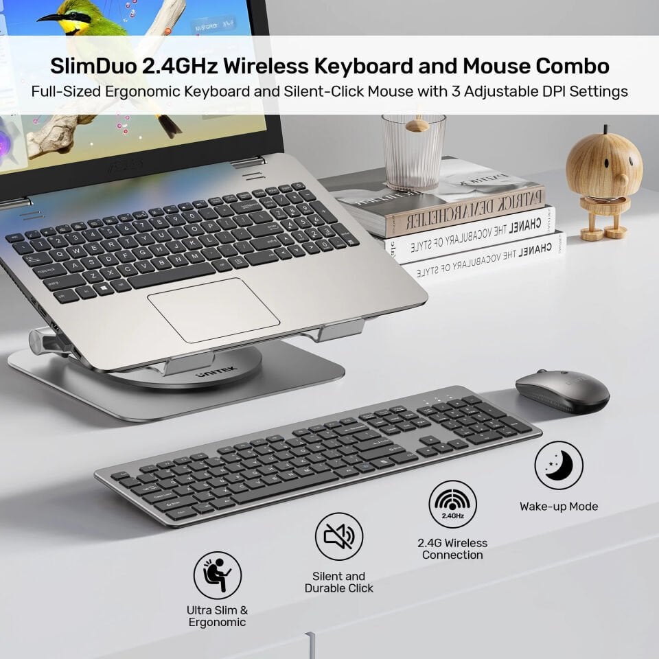 UNITEK SLIMDUO 2.4GHZ KLAVYE SETI (T054AGY01-US)