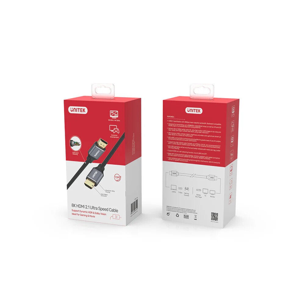 UNITEK 8K ULTRA YUKSEK HIZLI HDMI KABLO 2M (C138W)