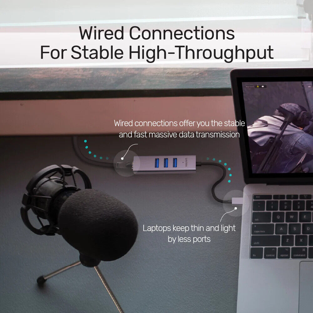 UNITEK 4-IN-1 ETHERNET HUB (Y-3088B)