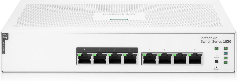 HPE ARUBA JL811A 1830-8G 8PORT GIGABIT4 POE SWITCH
