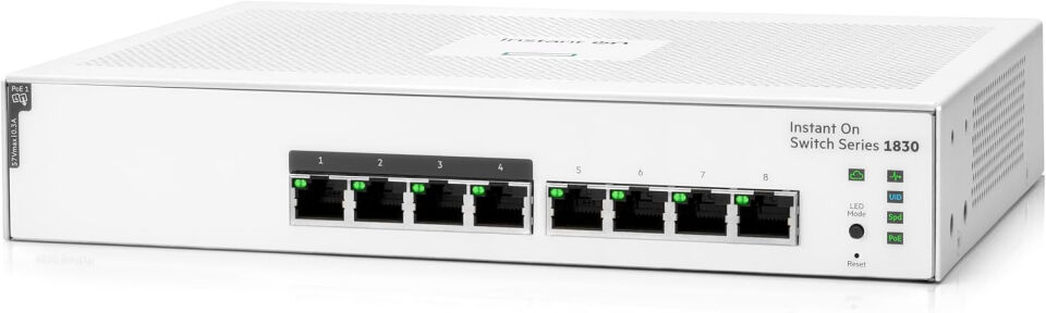 HPE ARUBA JL811A 1830-8G 8PORT GIGABIT4 POE SWITCH