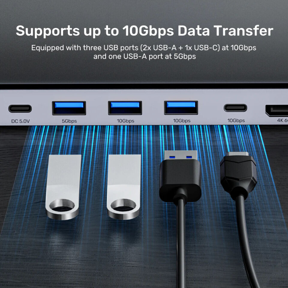 UNITEK UHUB15+ USB-C 4K BAGLANTI ISTASYONU (D1106AGY01)