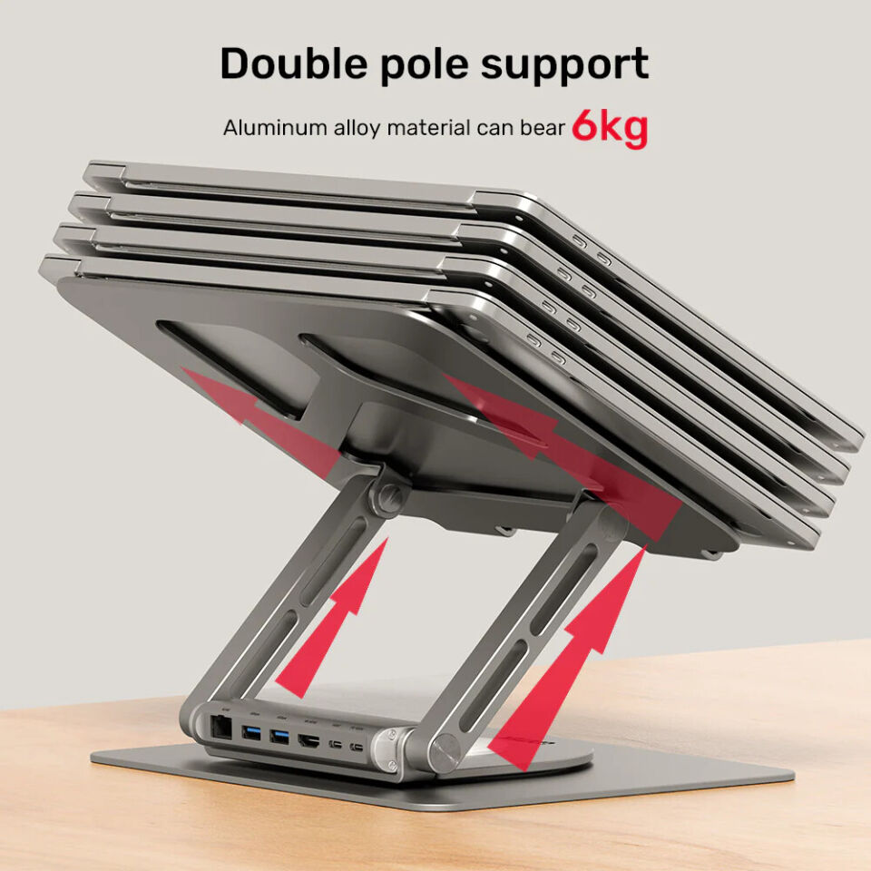 UNITEK USB-C NOTEBOOK STANDI VE DOCKING STATION (D1109A)