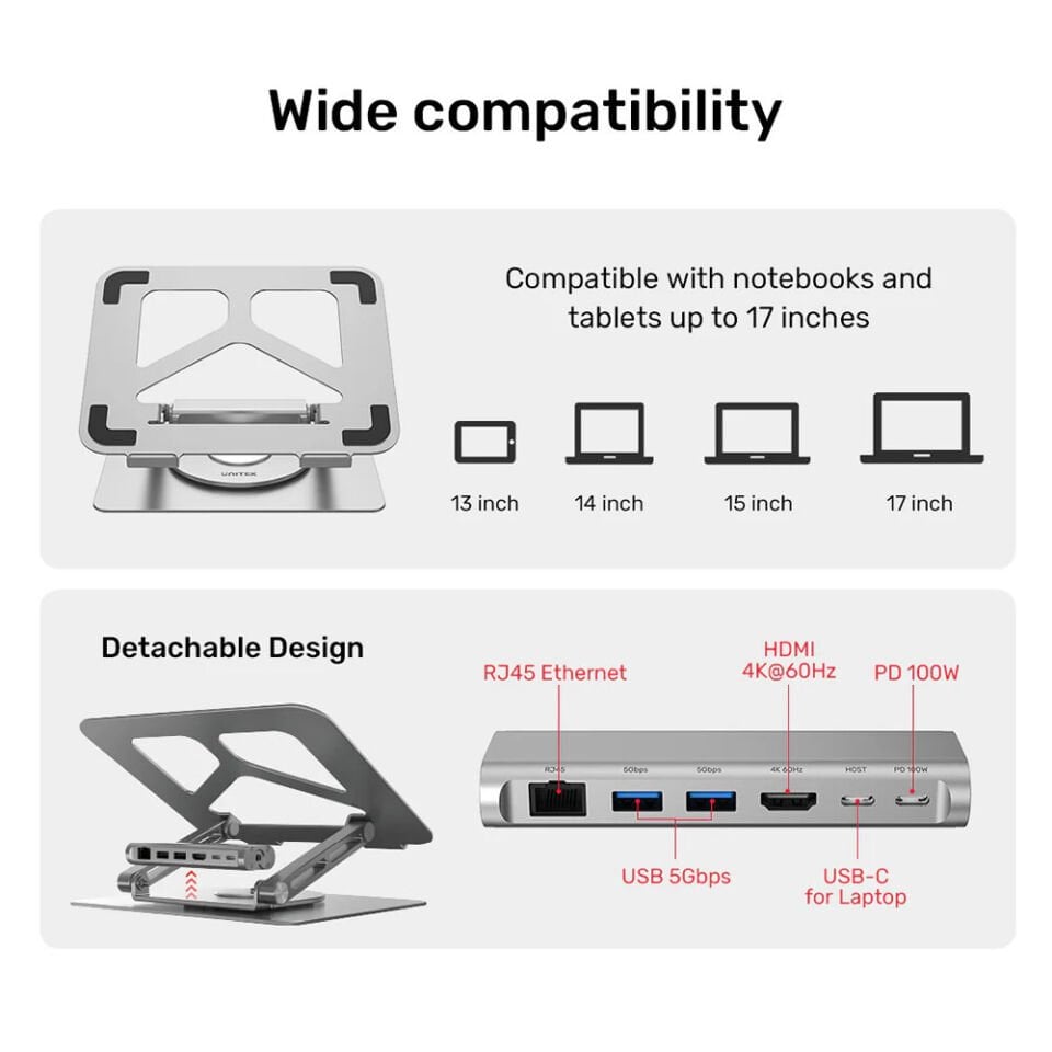 UNITEK USB-C NOTEBOOK STANDI (D1109A)